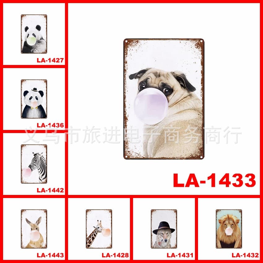 Cat and monkey pet shop, tin painting wholesale, retro decorations, bars, clubs, restaurants, cross-border sourcing.