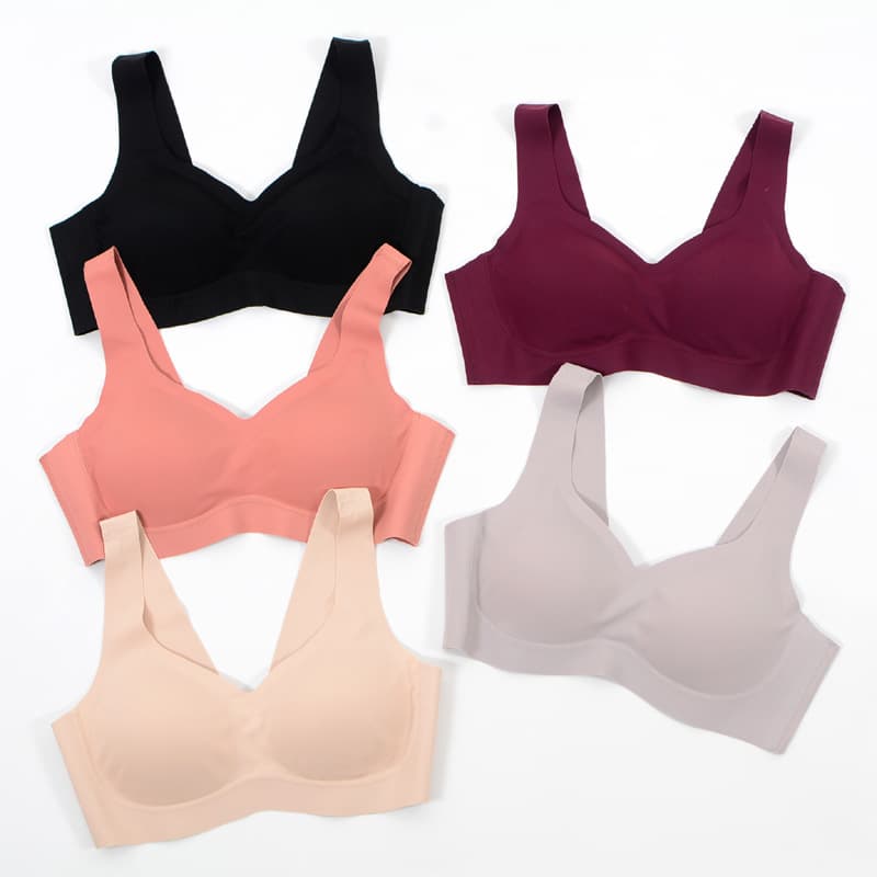 New! Japanese Seamless Bra Wire-Free Invisible Bra Deep V Push Up