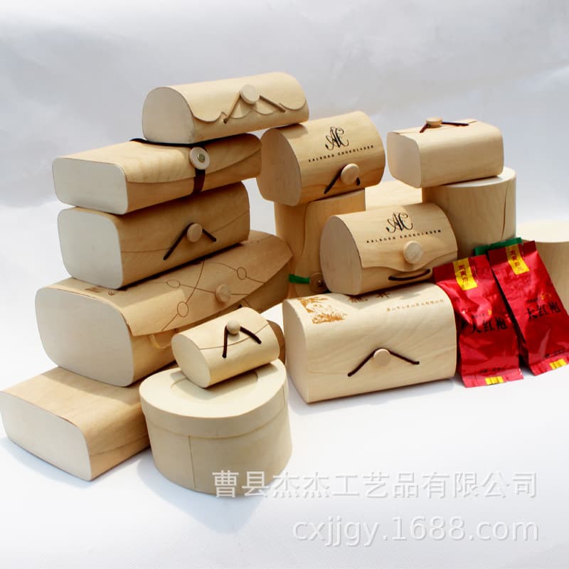 Birch bark box, creative wooden gift box for tea, softwood bark box with logo printing available, wholesale from manufacturer.