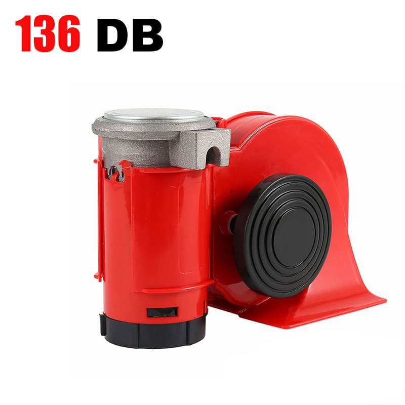 Car Horn 12V 136db Red Snail Compact Air Horn for Car Truck Motorcycle Air Pump Horn