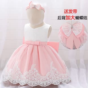 AliExpress Baby Toddler 1-3Y Lace Wedding Princess Dress First Birthday Little Princess Costume