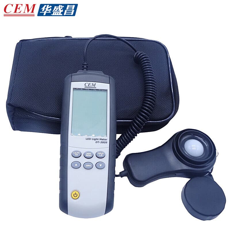 CEM DT-3809 Illuminance Meter LED Light Intensity Tester LUX/FC/CD Light Meter Photometer