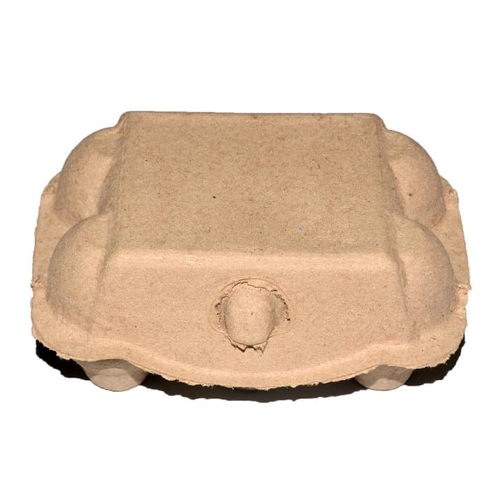 6-Pack Natural Color Wide-Lid Egg Tray Egg Carton Pulp Egg Holder for Free-Range Eggs Packaging Box Handmade Creative