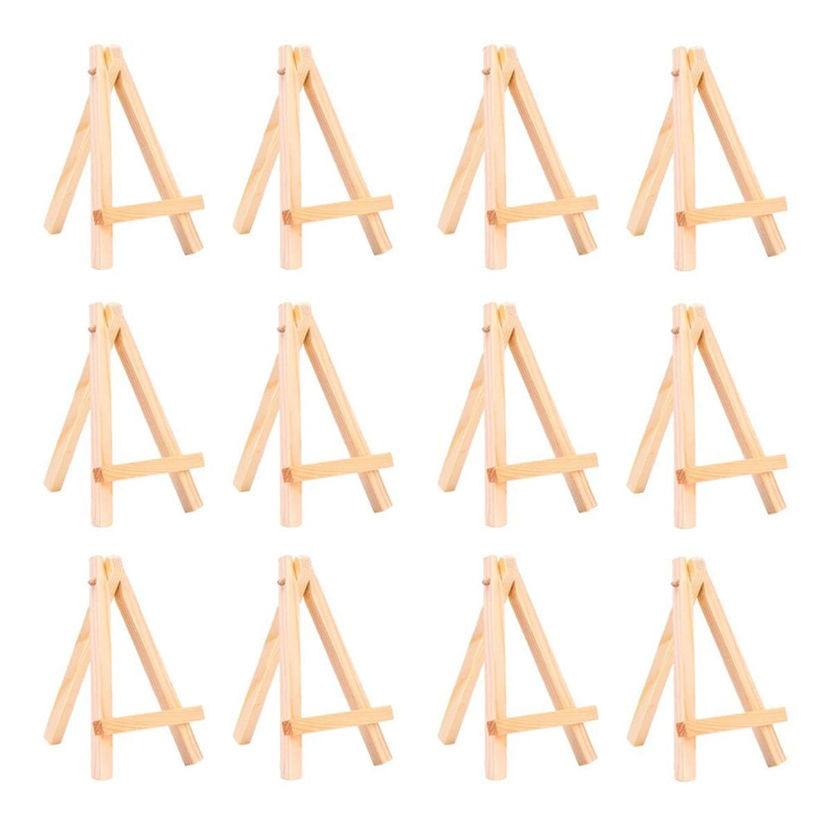 Wooden crafts creative small easel mini triangle stand raw pine wood decorative display ornaments diy props