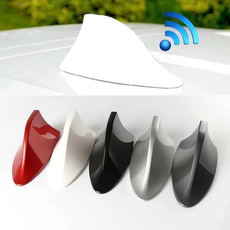 Car Shark Fin Antenna with Signal Radio Reception, Roof Spoiler Antenna, No Drilling Required Shark Antenna