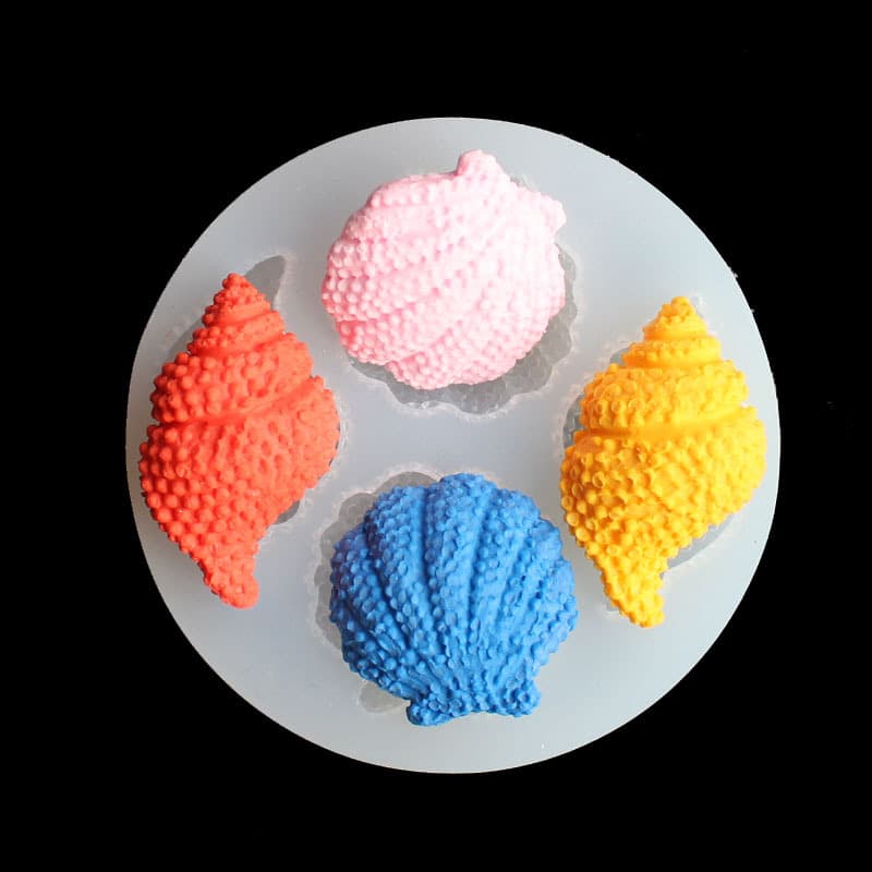 Shell and Conch Ocean Shape Silicone Mold, Seashell Mold for Clay