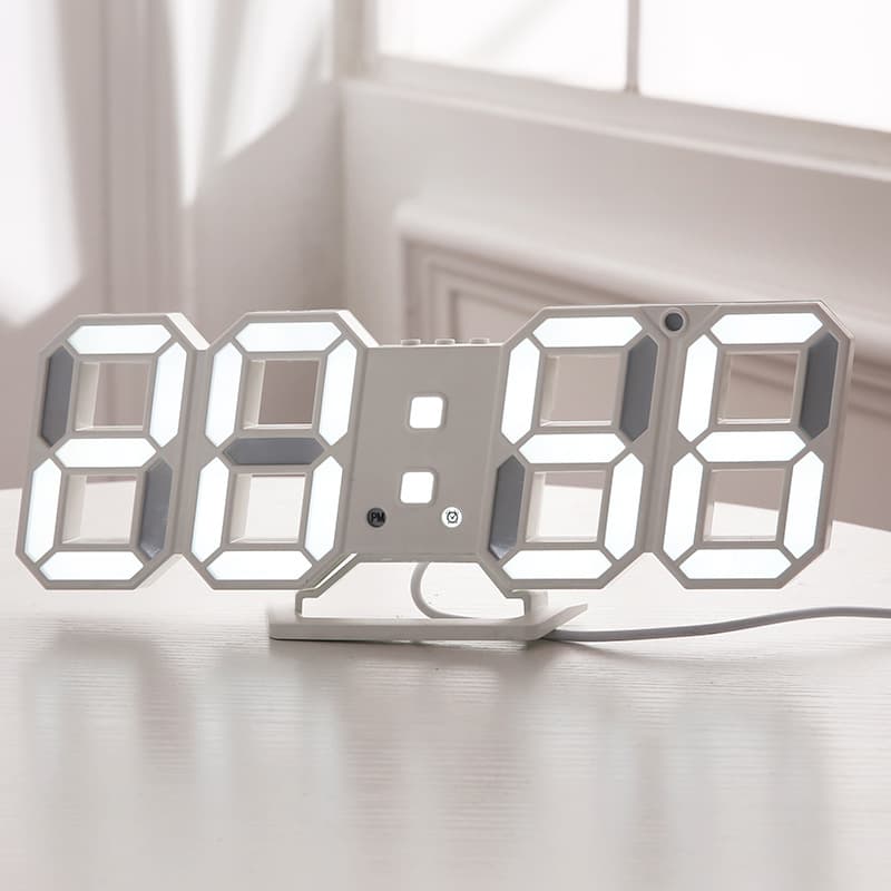 Original 6609 automatic photosensitive digital clock 3D electronic clock multi-function stand and hanging dual-purpose LED clock manufacturer