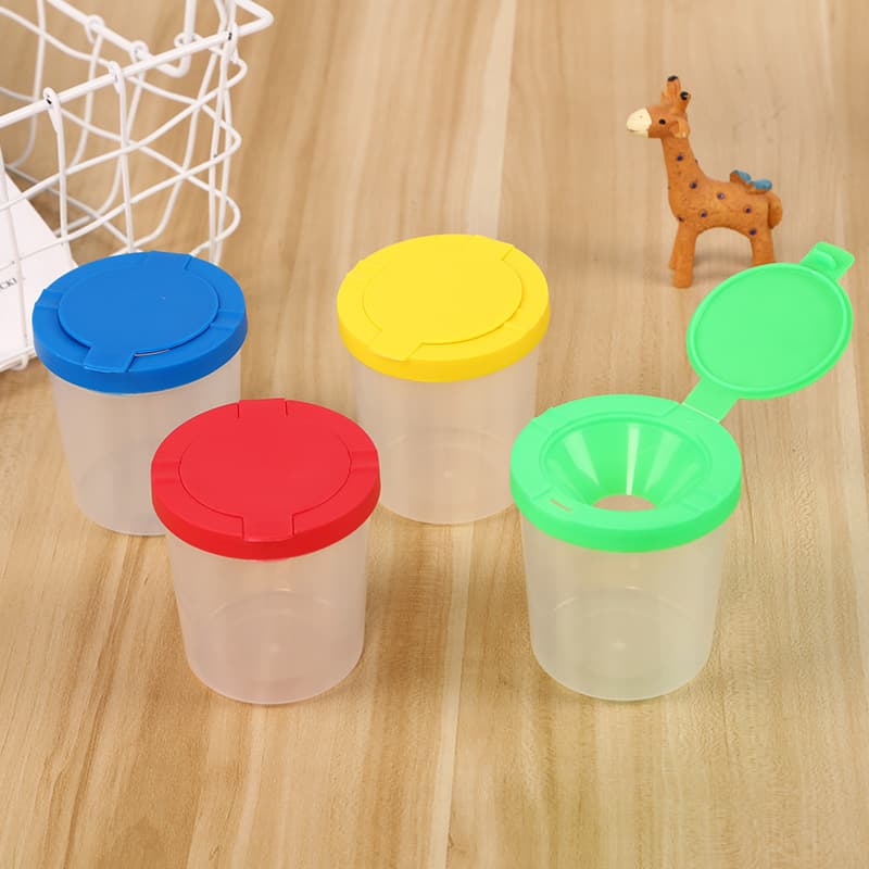 Manufacturer wholesale plastic palette paint cup multi-functional anti-spill brush washing cup children's drawing board special paint cup
