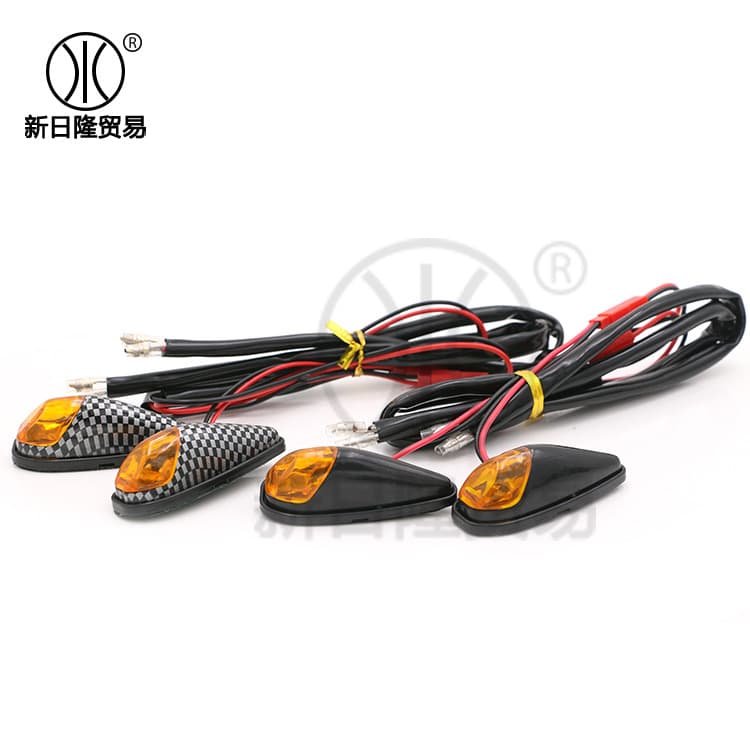Retro Modified Universal Mini LED Turn Signal Indicator Light for 12V Motorcycles (Export Only)