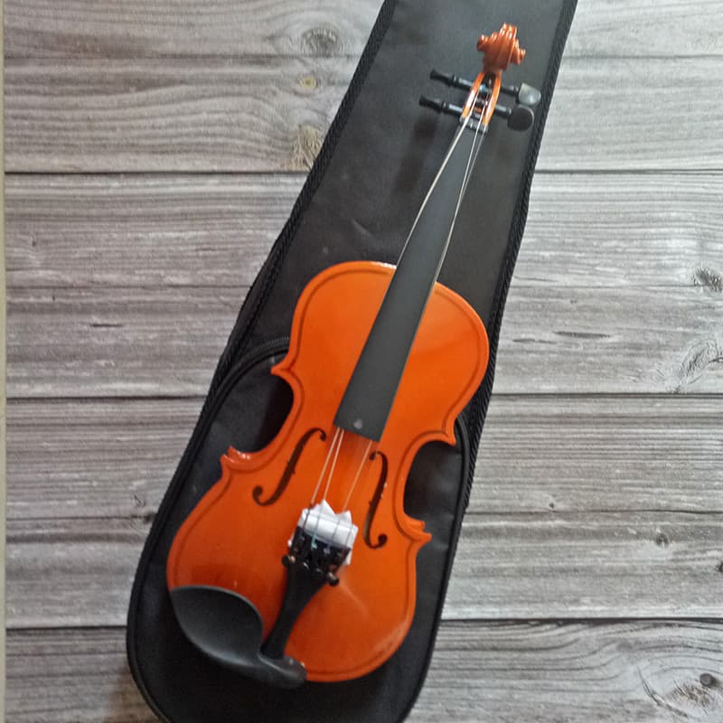 Factory wholesale all-wood practice violin with case, rosin, and tuner (1/8~4/4 optional)