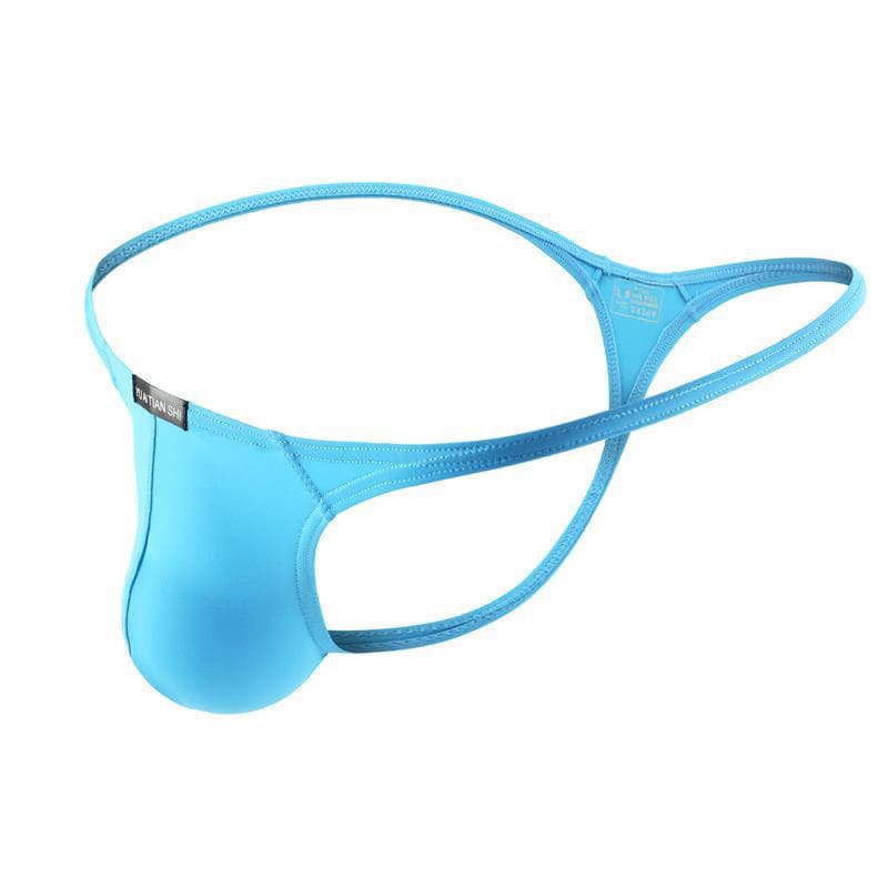 Spot new underwear for gay men sexy breathable nylon solid color low waist thong men's underwear foreign trade