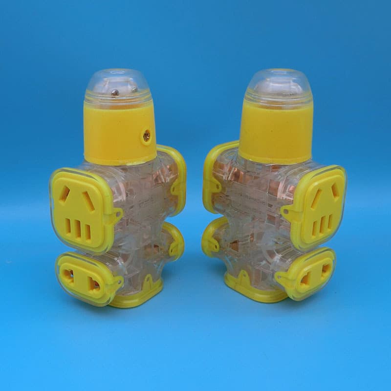 16-Hole Industrial Socket Large High-Power I-Shaped Socket Transparent Thick Copper Floor Socket Drop-Resistant Socket