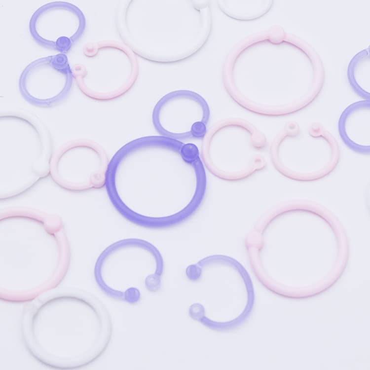 Supply Plastic Loose-Leaf Open Rings, Colorful Binding Rings for Albums, Cards, Loose-Leaf Clips, Custom Wholesale
