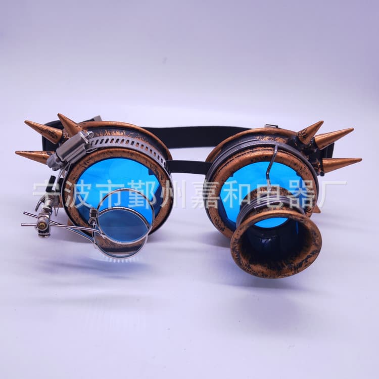 Factory direct sales steampunk retro glasses magnifying glass props goggles