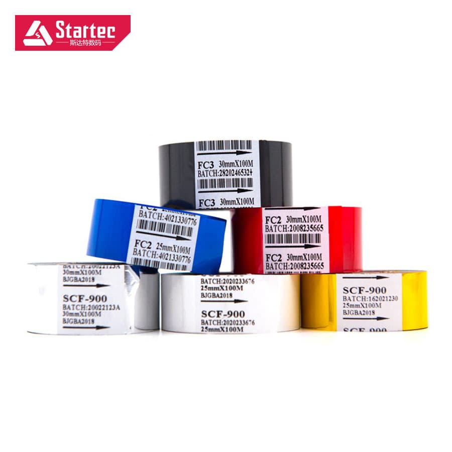 Factory stock colored date coding ribbon FC1 FC2 FC3 SCF900 LC1/2/3 for coding machines