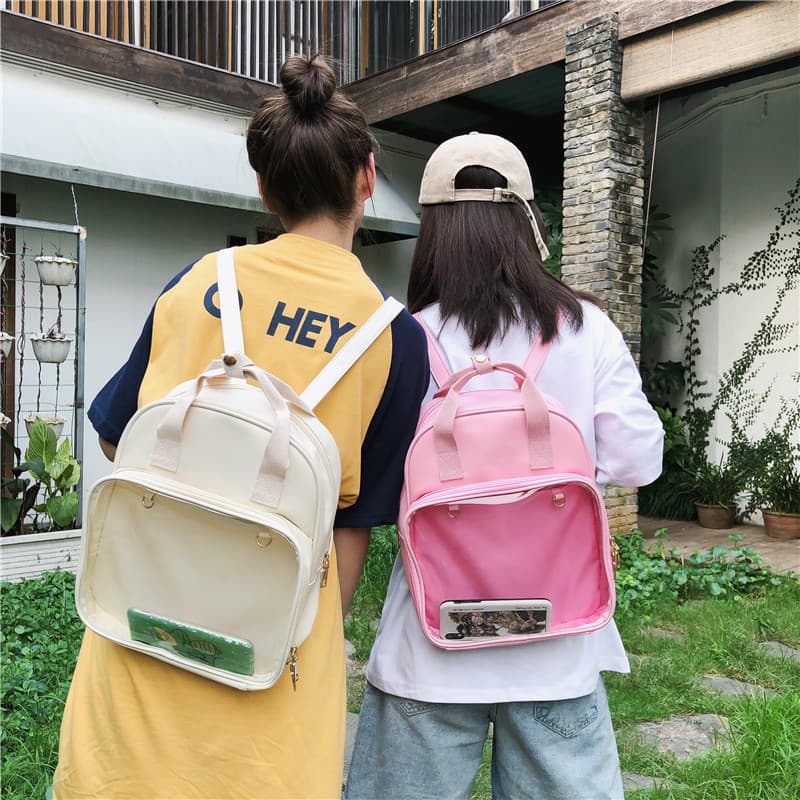 Original New Style Japanese Cute Girl Transparent Pain Pack Soft Girl Student Book Bag Anime 2d 20cm Doll
