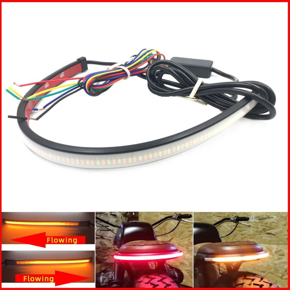 30cm powerful manufacturer car and motorcycle modified turn signal streamer turn signal daytime running light light guide strip center lamp