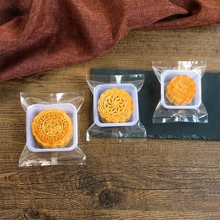 Bags moon cake snacks scented tea inner packaging bag 100/piece small packaging pastry composite material packaging food grade