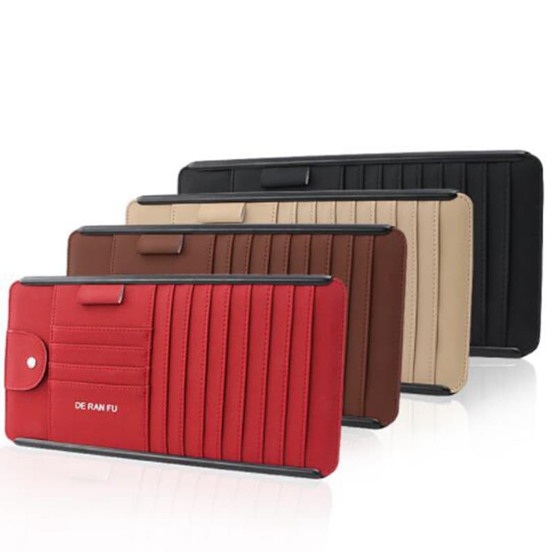 Car Sun Visor Organizer Multi-Functional CD Holder Case Disc Storage Sleeve Auto Accessories Visor Pouch