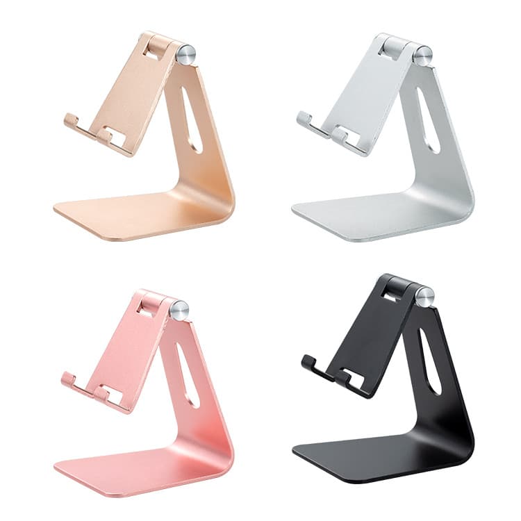 Factory Wholesale Aluminum Alloy Phone Stand Foldable Desktop Tablet Multifunctional Logo Live Streaming Holder