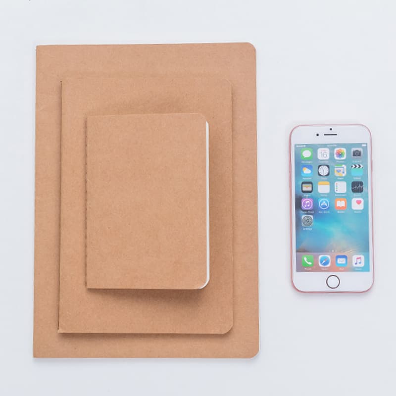 Factory direct sales of custom kraft paper white cardboard covers, softcover notebooks with sewing techniques, logo printing, and advertising customization.