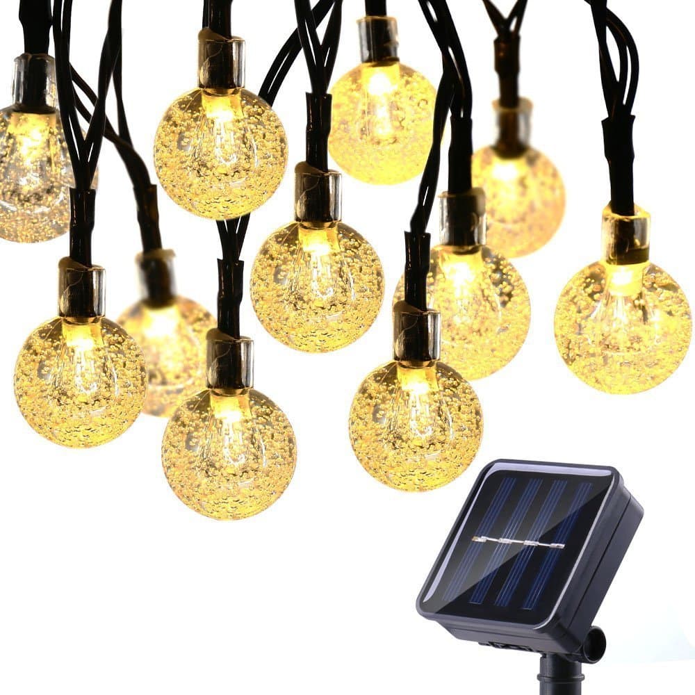 Promotional 170Ma Solar Led Garden Crystal 2.3cm Bubble Ground Plug Outdoor Christmas Lights with Decorative Lights