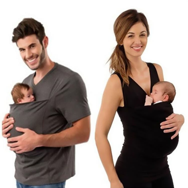 Amazon Aliexpress Wish Kangaroo Dad Multifunctional Clothes Kangaroo Mommy Casual T-Shirt Women