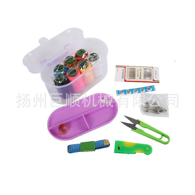 Manufacturer customized large 46-piece sewing kit with 7-color thread portable sewing tools household multi-functional sewing box