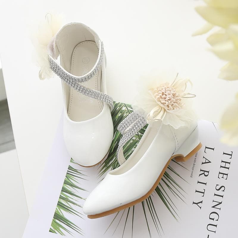 Girls' Heeled Shoes for Big Kids, Princess Shoes, Cross-Border Foot Protection Girls' Shoes