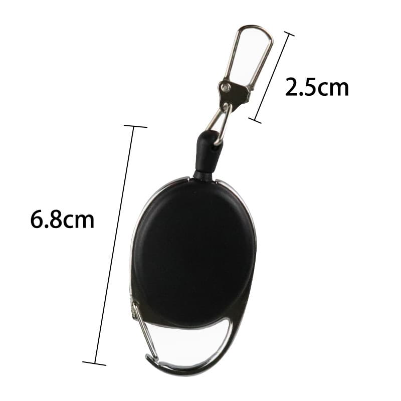 Retractable keychain, creative pull-tab key ring, anti-loss anti-theft steel wire rope buckle, outdoor carabiner.