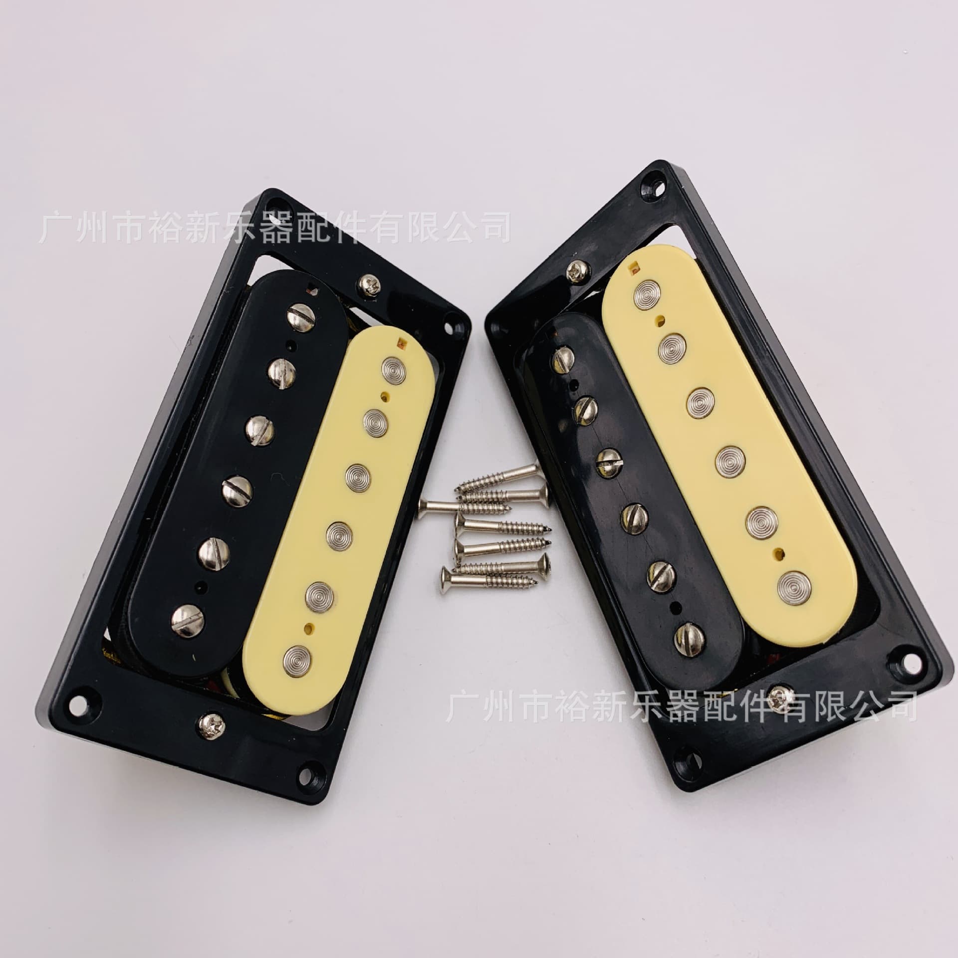 Dual Coil Pickup for Electric Guitar ST Black Frame Yellow Cover Dual Pickup Ceramic Magnet Brass Base Music Instrument Accessory