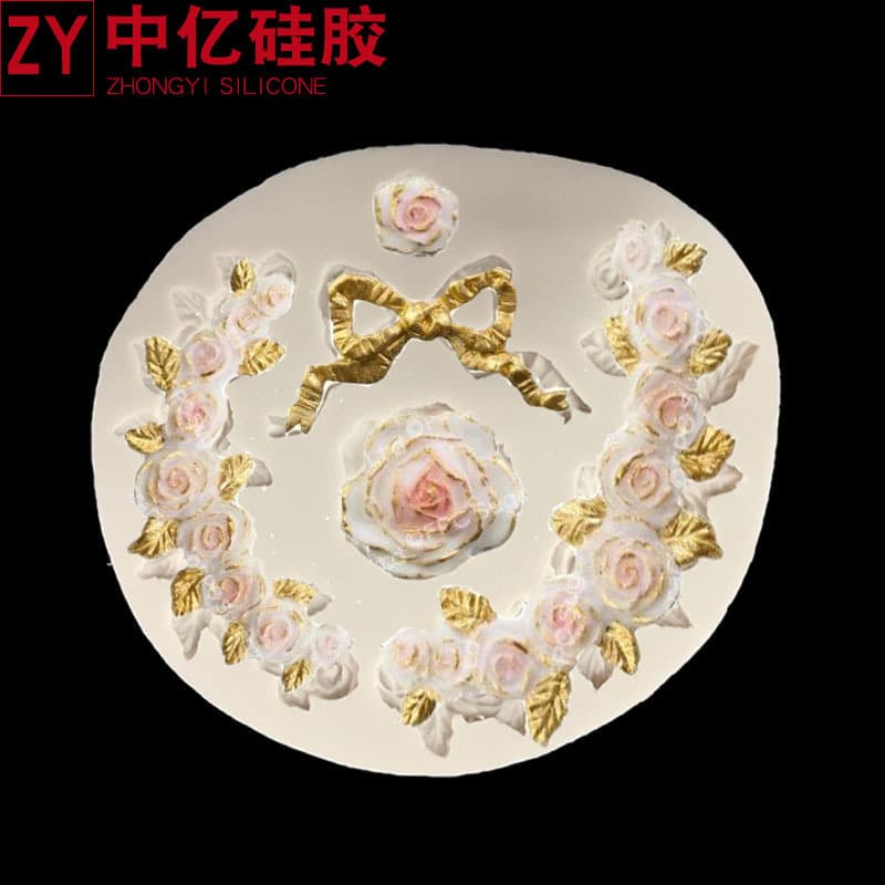 Flower Bow Silicone Fondant Mold Chocolate Mold Premium Silicone Odorless D002