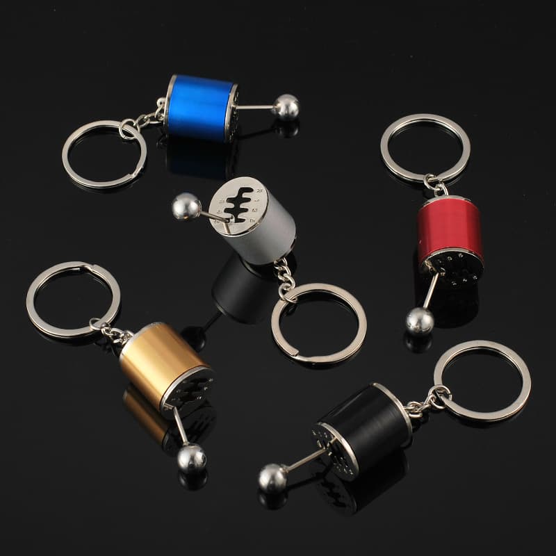 Metal Car Dashboard Keychain Piston Brake Disc Keychain Automobile Modification Turbo Blower Office Culture Accessories