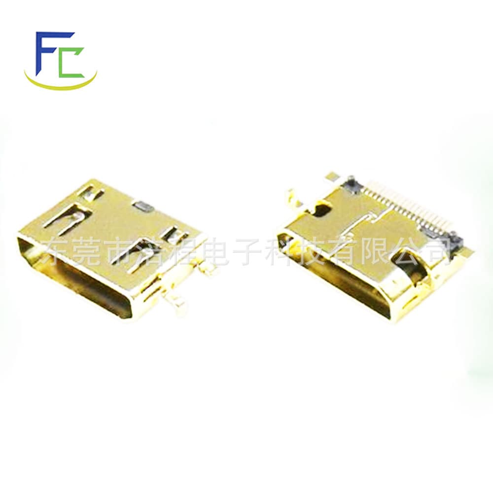 Mini HDMI and Type-C Gold-Plated Recessed Mount 0.8m USB Interface with Front Insertion and Back Adhesion