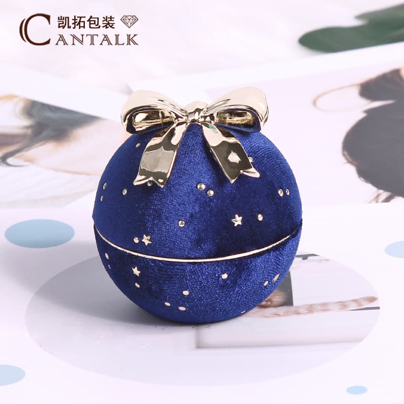 Customized corduroy jewelry box spherical baby's breath velvet ring box pendant box jewelry storage box jewelry box