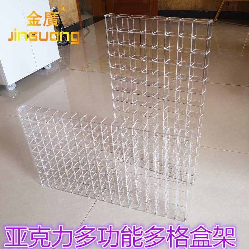 Transparent Acrylic Cosmetics Lipstick Storage Box Multi-Compartment Lip Gloss Makeup Display Storage Rack Desktop Box with Lid