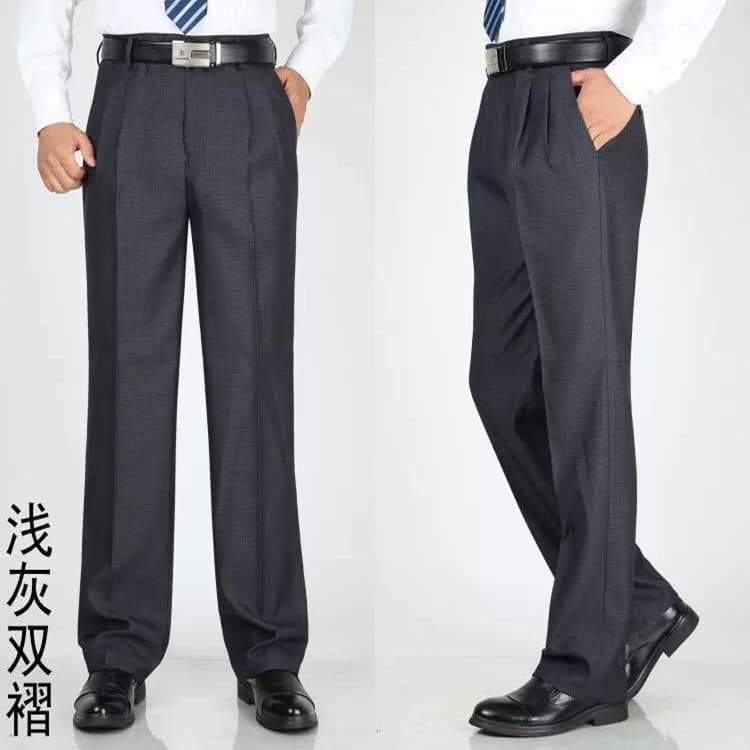 2026 Summer New Style Four-Pocket Casual Thin Dress Pants for Middle-Aged and Elderly Men, Dad's Casual Pants