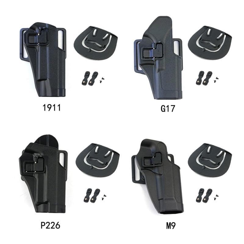 Cqc Tactical Plastic Gun Holster For 1911/92/17/p226/usp Pistols Quick Release Feature