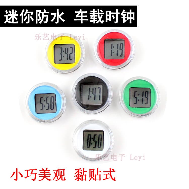 Motorcycle Car Electronic Clock Electric Vehicle Time Modification Accessories Waterproof Digital Clock with Double-sided Adhesive