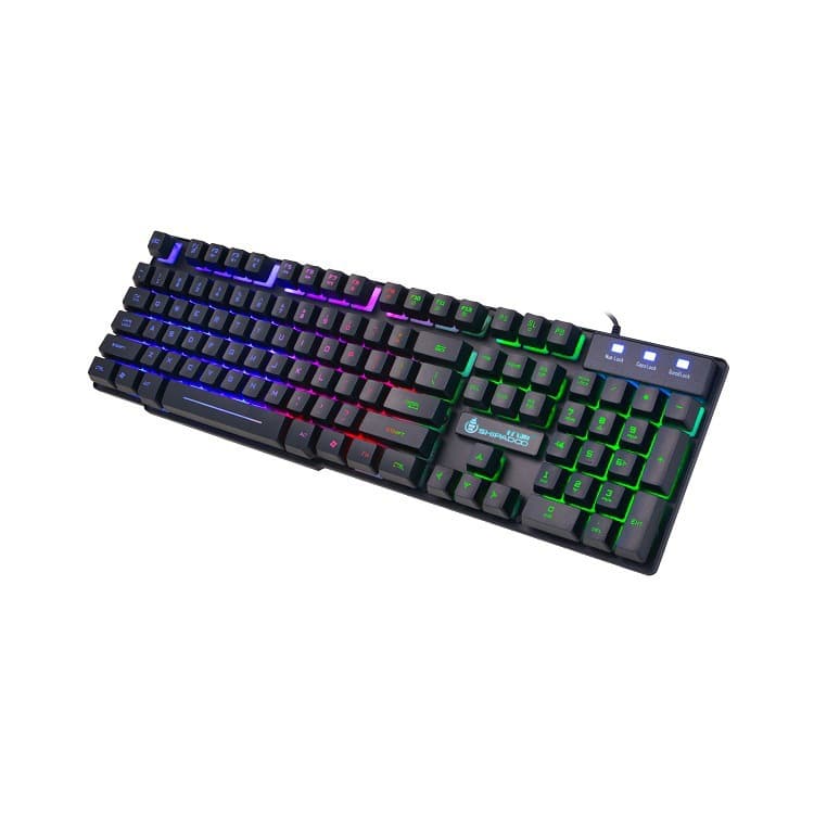 Wholesale Shibadu K280 Floating Colorful Illuminated Gaming and Office Computer Single Keyboard (USB) White