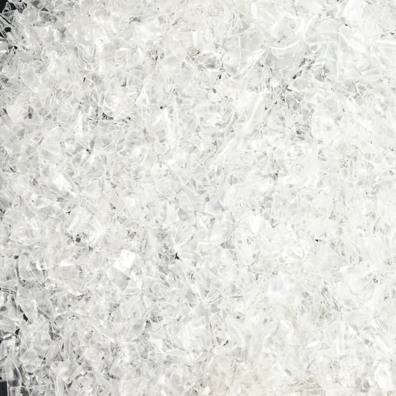 Haili Environmental recycled polyester hot-washed bottle flakes, recycled polyester bottle flakes, 3A white flakes, food-grade.