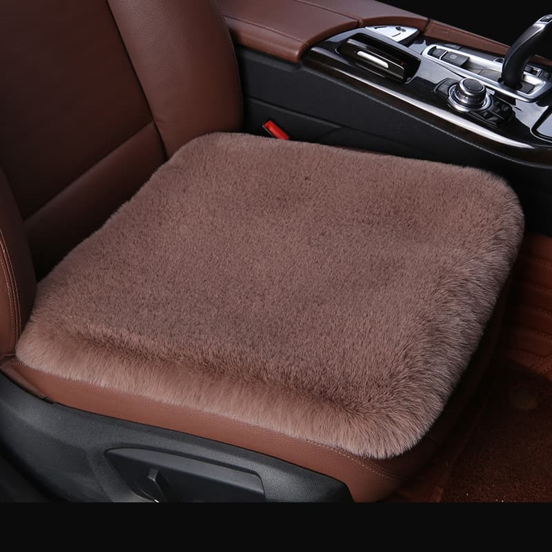Drop shipping available. New rabbit plush car seat cushions, short plush, backless, three-piece set, thickened single seat cushion, universal.