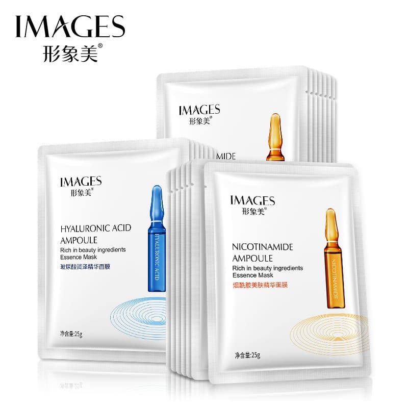 Image Beauty Hyaluronic Acid Moisturizing Essence Mask Hydrating Brightening Niacinamide Skin Care Mask Ampoule Mask