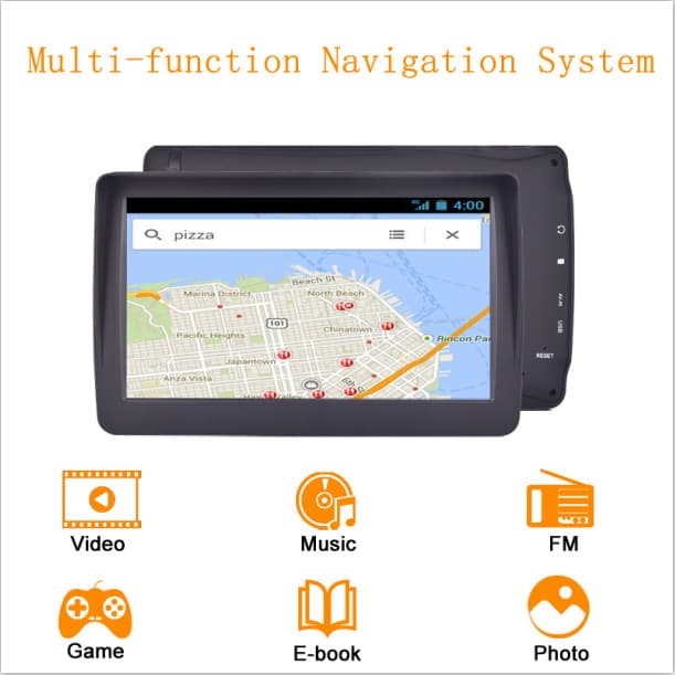 Cross-border E-commerce Portable 7-inch Car GPS Navigator HD for Cars and Trucks in Europe, UK, and North America