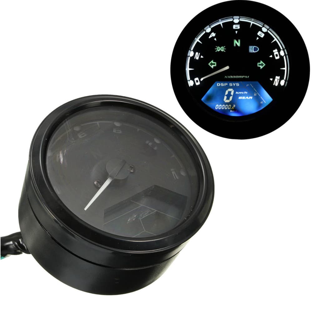 New Motorcycle Instrument LCD Dashboard for Babe Motorcycle Odometer Tachometer Speedometer LCD Fuel Gauge