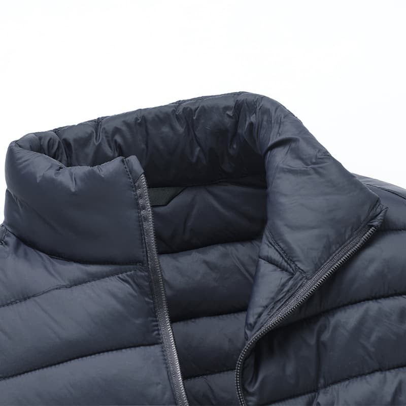 New Cotton Vest Men's Cotton Coat Stand Collar Down Cotton Vest Winter Warm Vest Jacket Sleeveless Cotton Clothing Wholesale