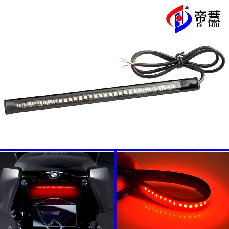 48SMD motorcycle light bar LED brake light turn signal casing motorcycle license plate tail light
