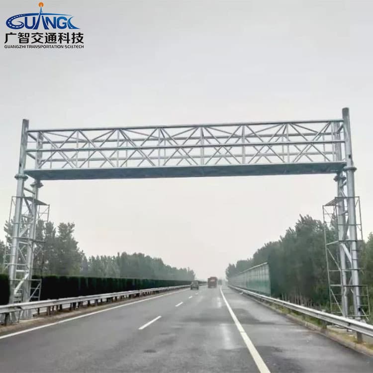 Highway ETC Safety Traffic Gate Frame Electronic Display Anti-Collision Road Sign Post Customizable Diamond Grade Reflectivity