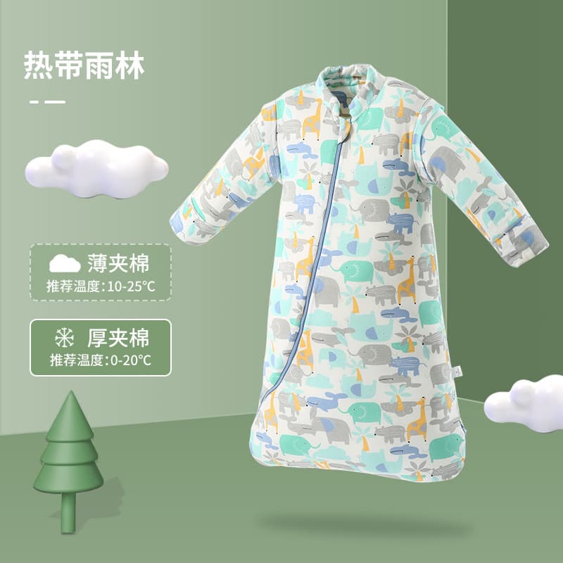 Baby Anti-Kick Cotton Quilted Thickened One-Piece Winter Infant Sleep Sack Class A Thick Warm
