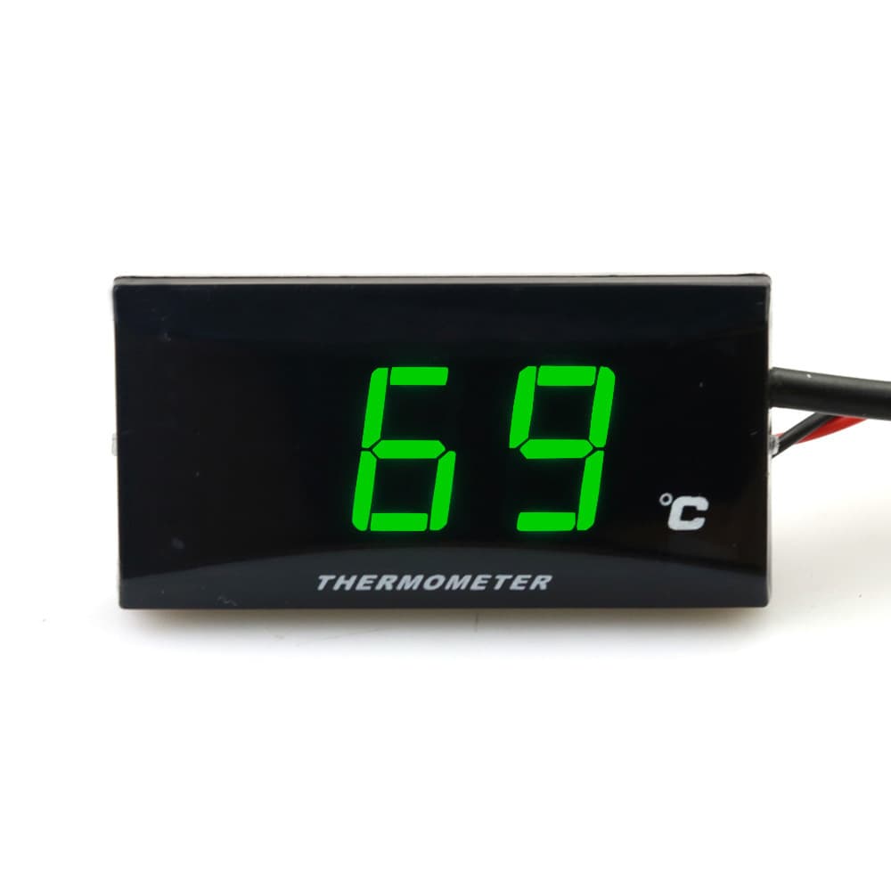 Motorcycle Modification Radiator Temperature Gauge Ultra-thin Water Temperature Gauge Radiator Water Temperature Monitor for Honda Yamaha